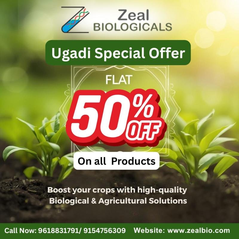 Ugadi Offer 2026: Get Flat 50% OFF on Organic Fertilizers | Zeal Biologicals